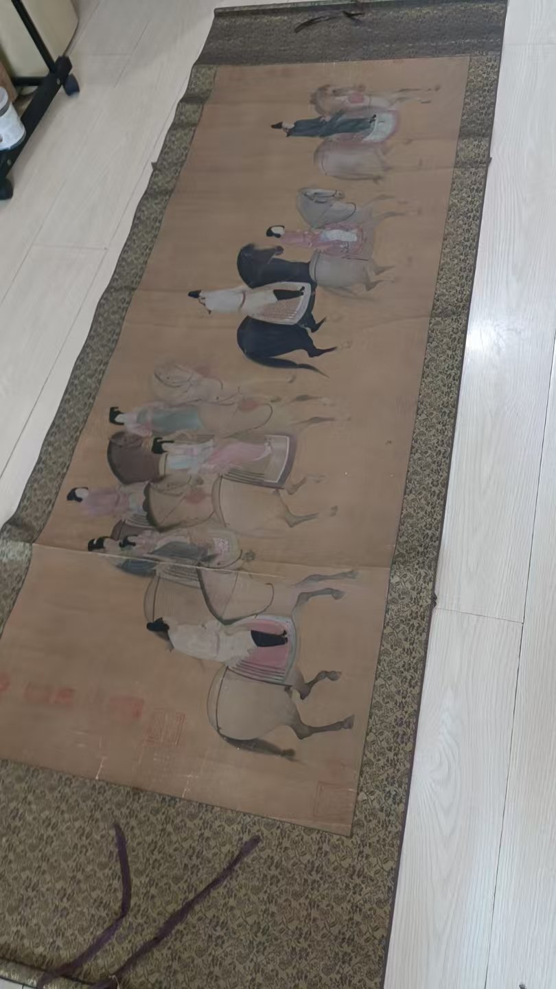 100147刘长瑞遊春图