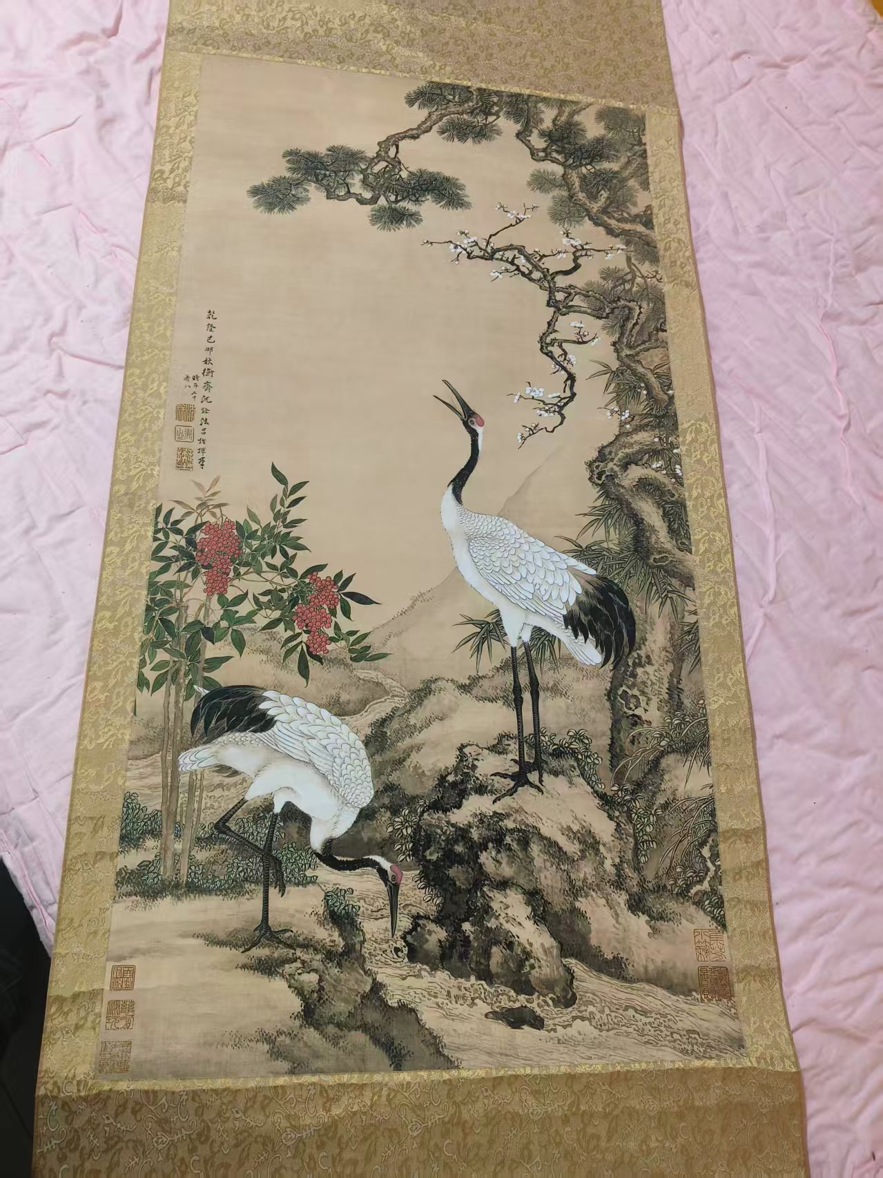 110101杨龙双鹤图